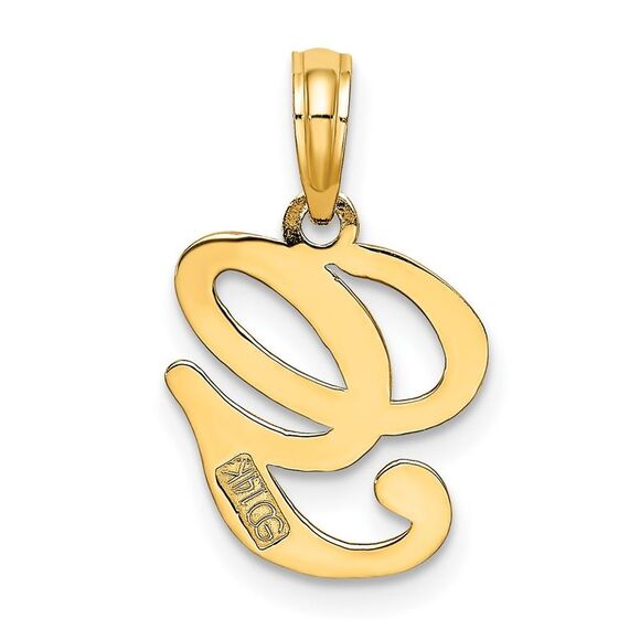 10K Yellow Gold Polished G Script Initial Charm - Picture 4 of 9